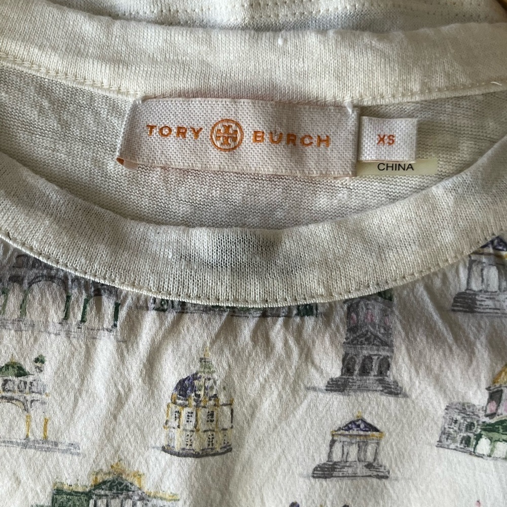 TORY BURCH silk printed t-shirt - Picture 4 of 7